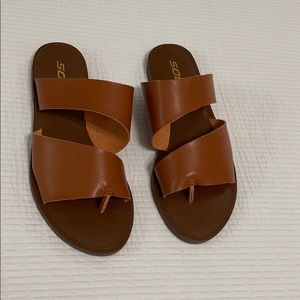 Soda Slip On Sandal Brown size 6 NWOT